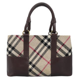 Burberry Nova Check Beige Wool Handbag ( )