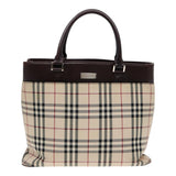 Burberry Nova Check Beige Canvas Handbag ( )