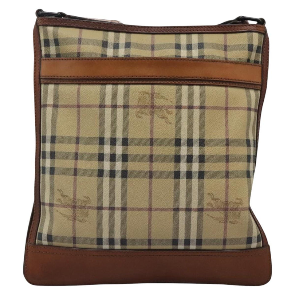 Burberry Haymarket Beige Canvas Shoulder Bag ( )