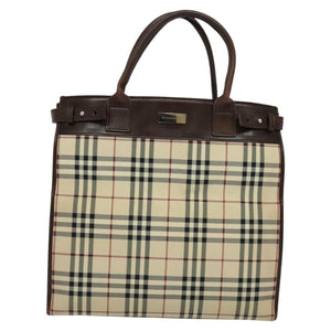 Burberry Nova Check Beige Canvas Handbag ( )