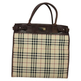 Burberry Nova Check Beige Canvas Handbag ( )