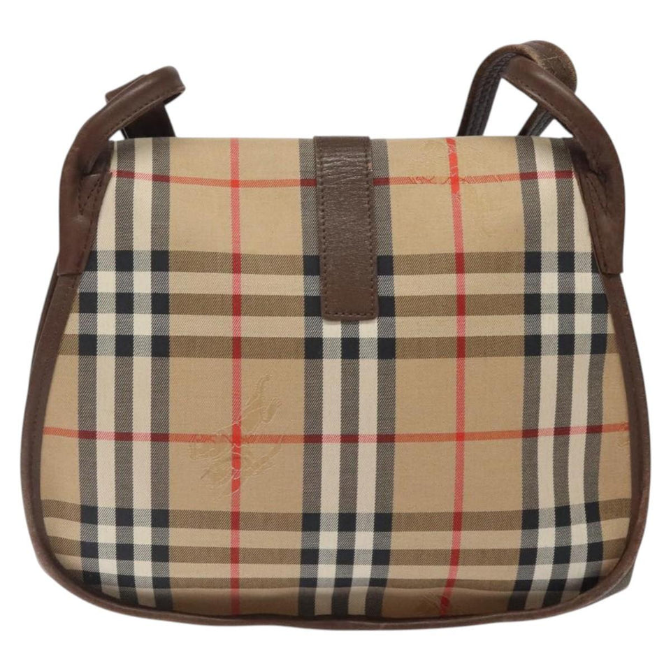 Burberry Haymarket Beige Canvas Shoulder Bag ( )