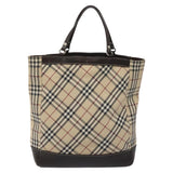 Burberry Nova Check Beige Canvas Handbag ( )