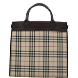 Burberry Nova Check Beige Canvas Handbag ( )