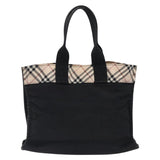 Burberry Nova Check Black Canvas Handbag ( )
