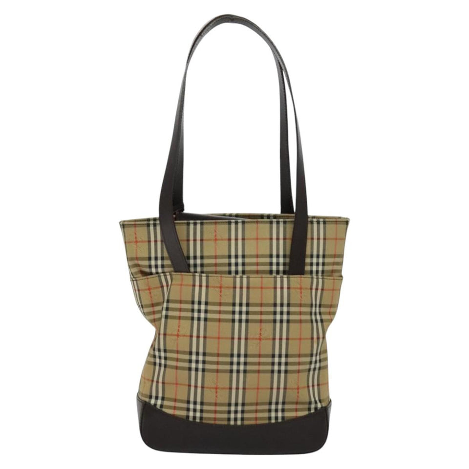 Burberry Nova Check Beige Canvas Shoulder Bag ( )