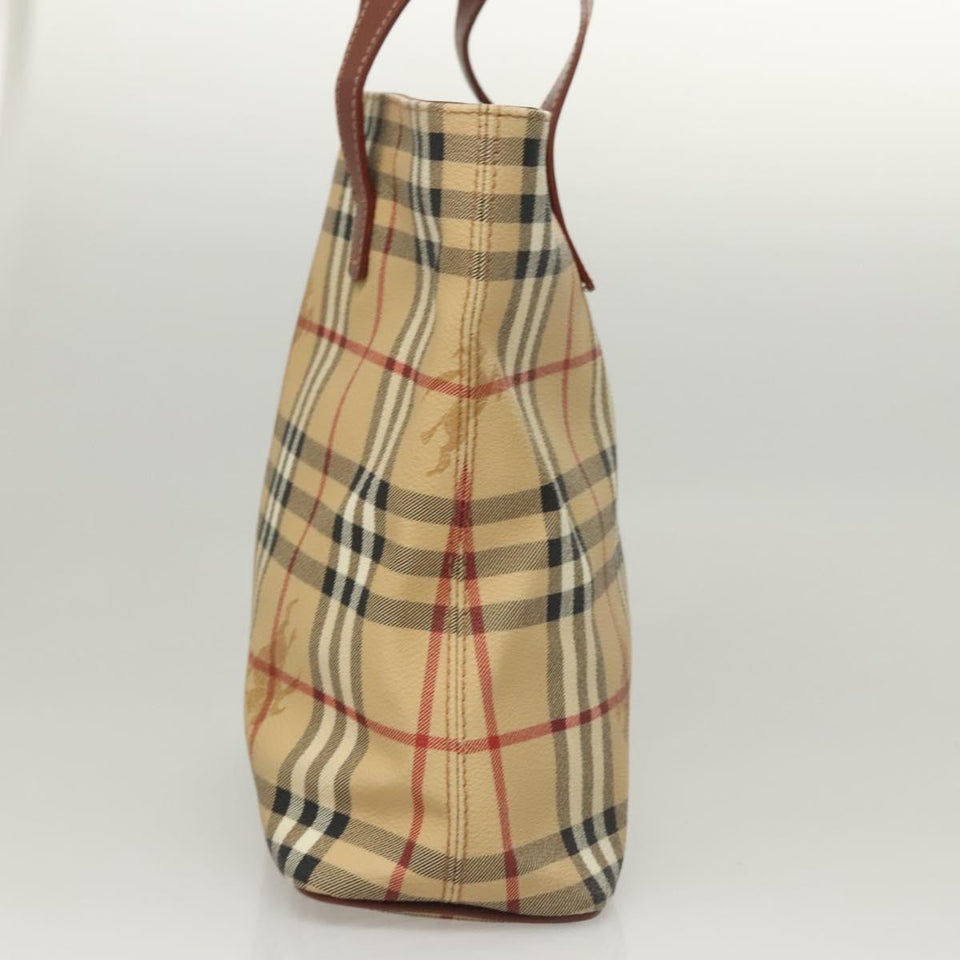 Burberry Haymarket Beige Canvas Handbag ( )