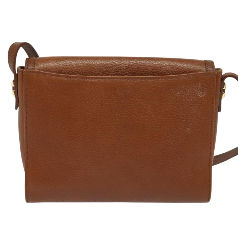 Burberry Nova Check Brown,Gold Leather Shoulder Bag ( )