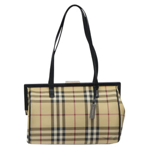 Burberry Nova Check Beige Canvas Shoulder Bag ( )