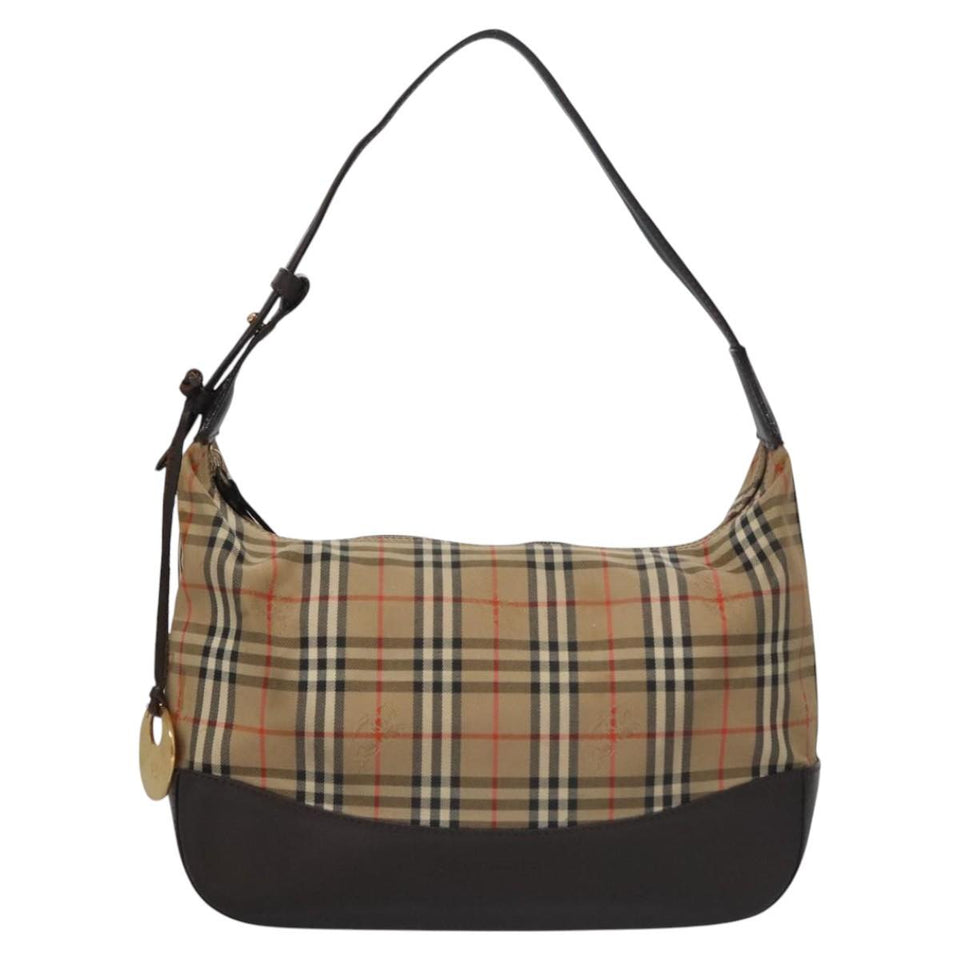 Burberry Nova Check Beige Canvas Shoulder Bag ( )