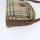 Burberry Nova Check Beige Canvas Shoulder Bag ( )