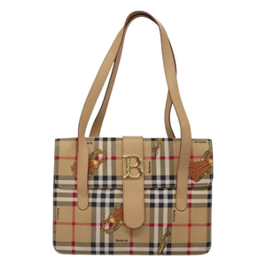 Burberry Nova Check Beige Synthetic Tote Bag ( )