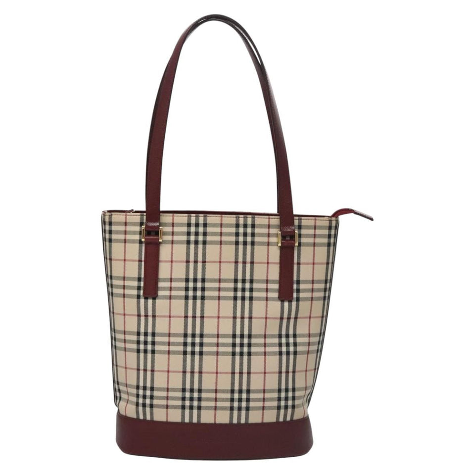 Burberry Nova Check Beige Canvas Tote Bag ( )