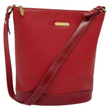 Burberry Nova Check Red Leather Shoulder Bag ( )