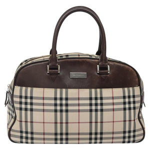 Burberry Nova Check Beige Canvas Handbag ( )