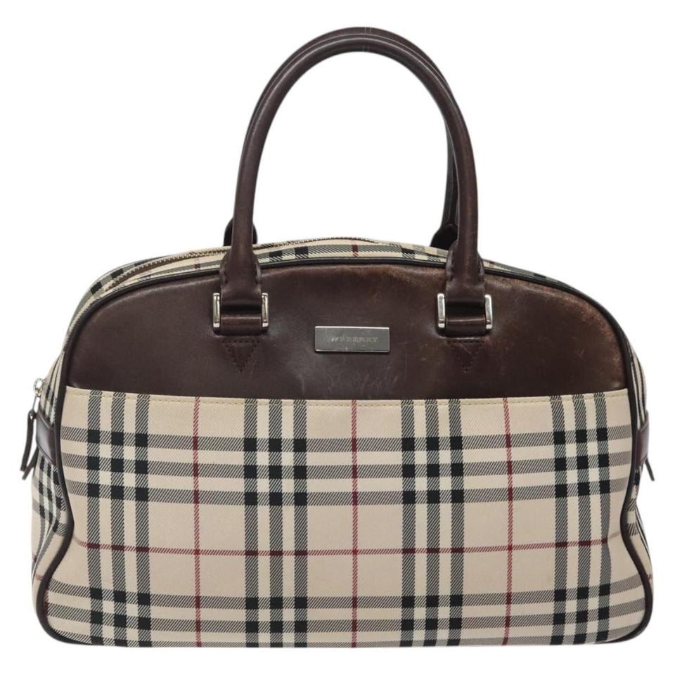 Burberry Nova Check Beige Canvas Handbag ( )