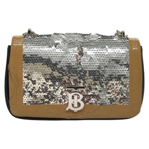 Burberry Lola Silver Leather Shoulder Bag ( )