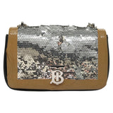 Burberry Lola Silver Leather Shoulder Bag ( )