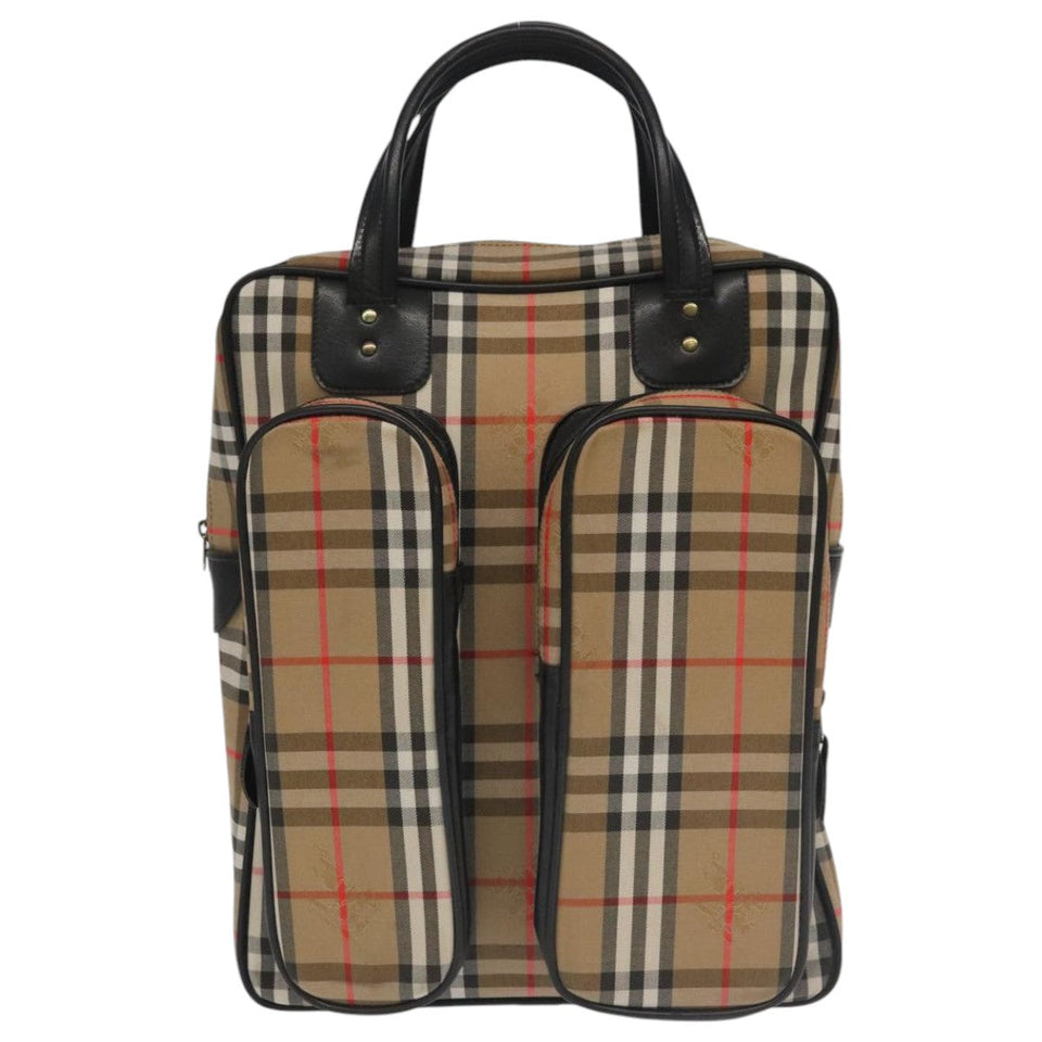 Burberry Nova Check Beige Canvas Handbag ( )