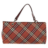 Burberry Nova Check Red Synthetic Handbag ( )