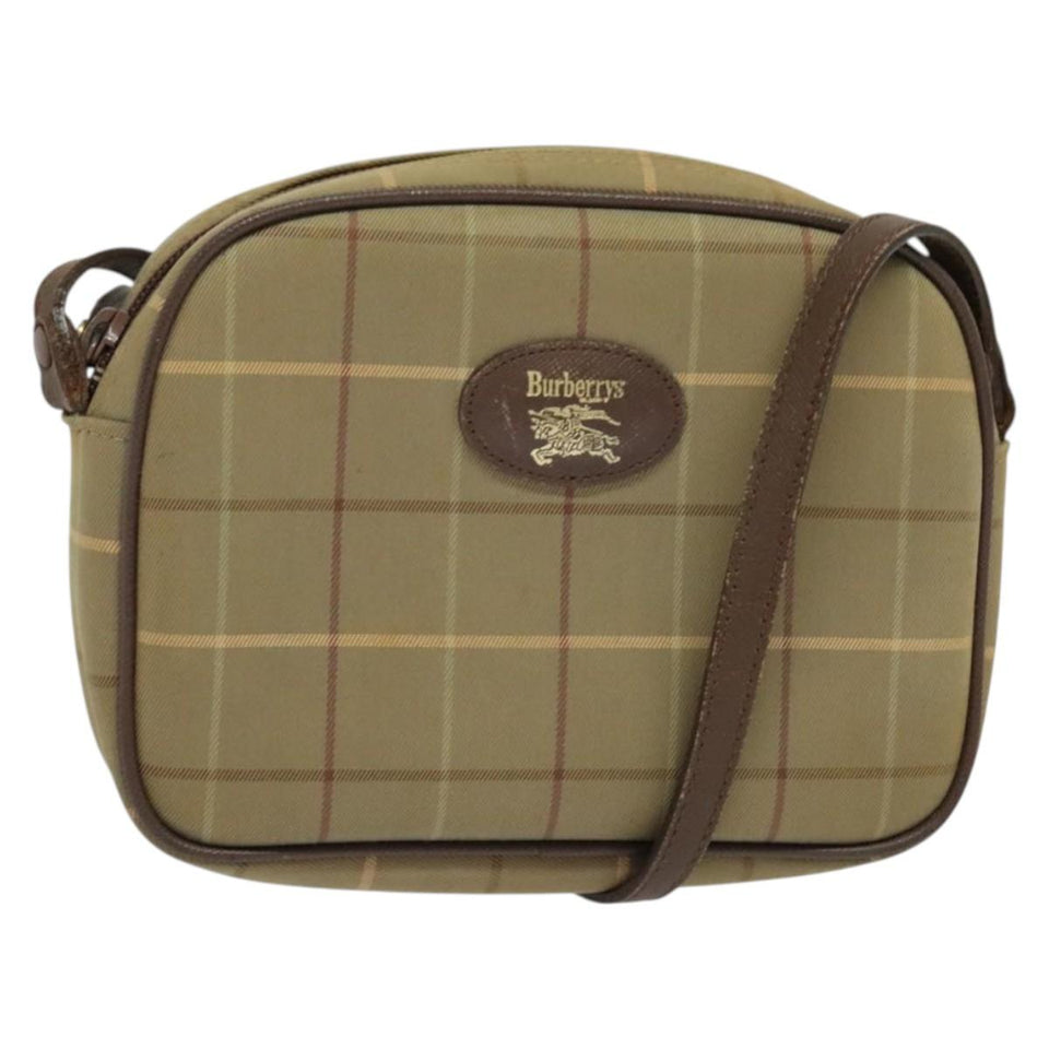 Burberry Vintage Check Beige Canvas Shoulder Bag ( )