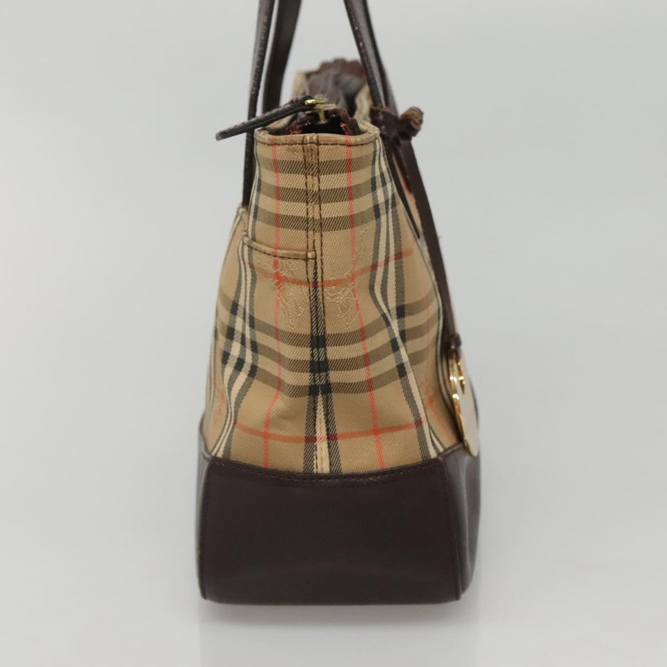 Burberry Nova Check Beige Canvas Handbag ( )