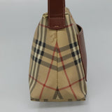 Burberry Haymarket Beige Canvas Shoulder Bag ( )