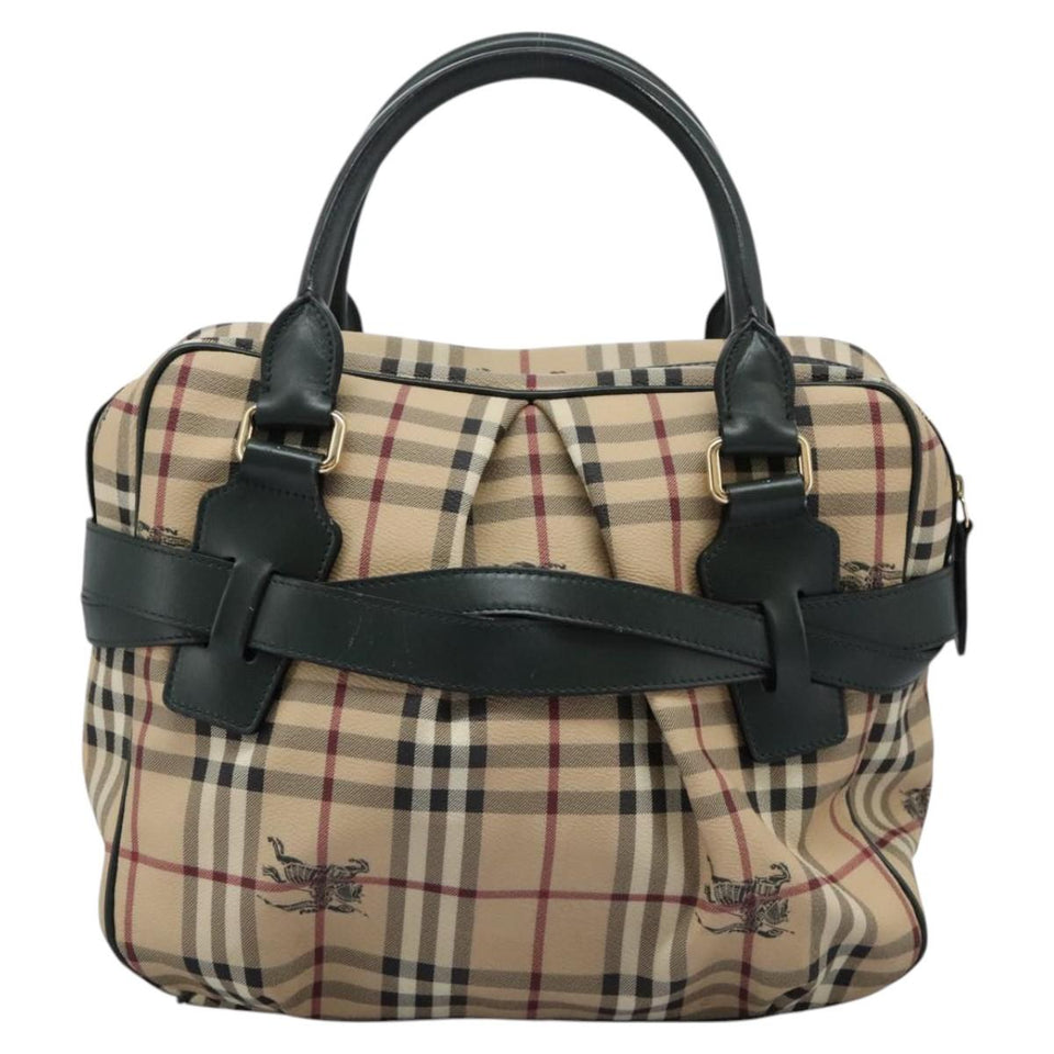 Burberry Nova Check Beige Canvas Handbag ( )