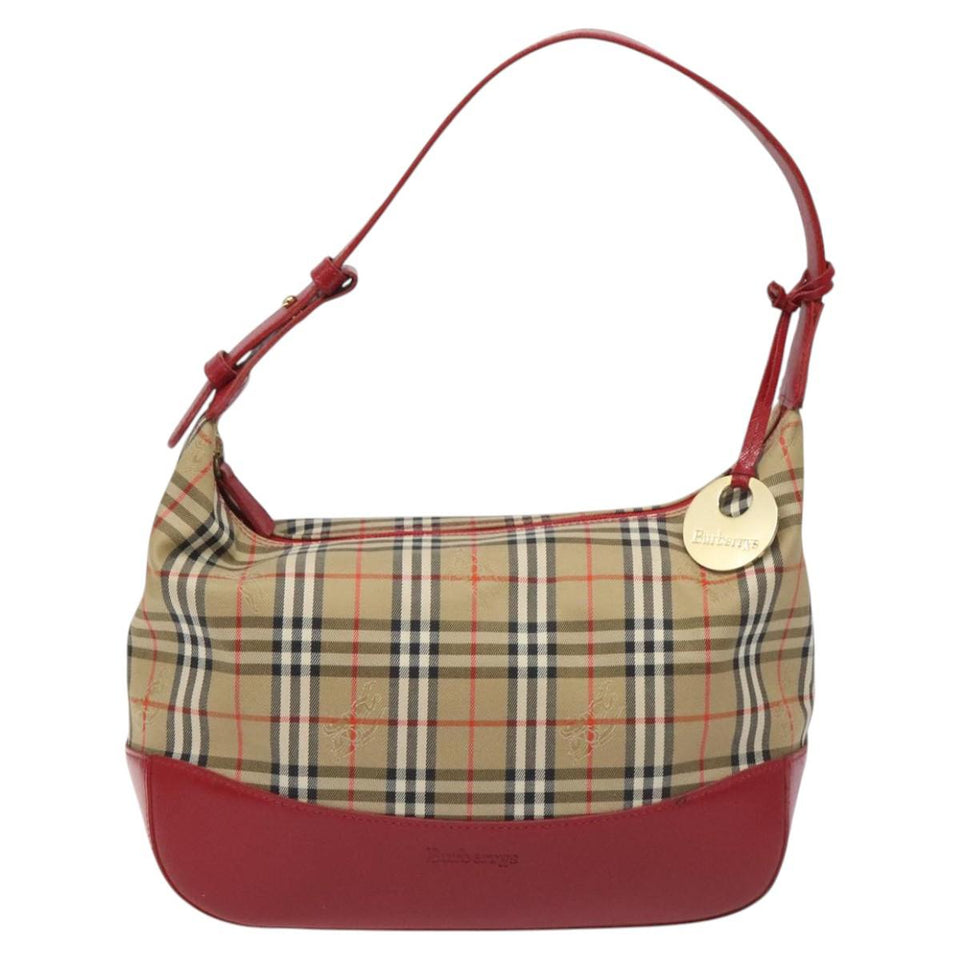 Burberry Nova Check Beige Canvas Shoulder Bag ( )