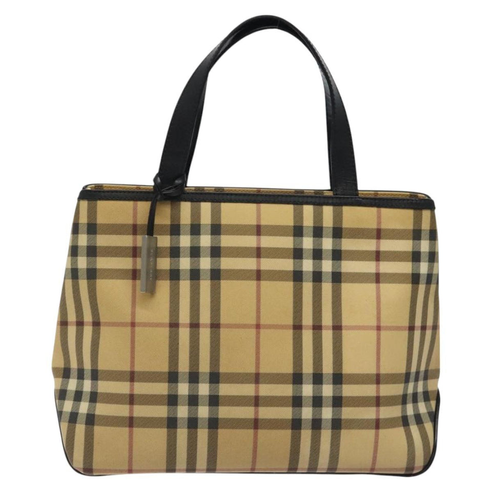 Burberry Nova Check Beige Canvas Handbag ( )