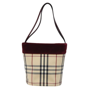 Burberry Nova Check Beige Canvas Handbag ( )