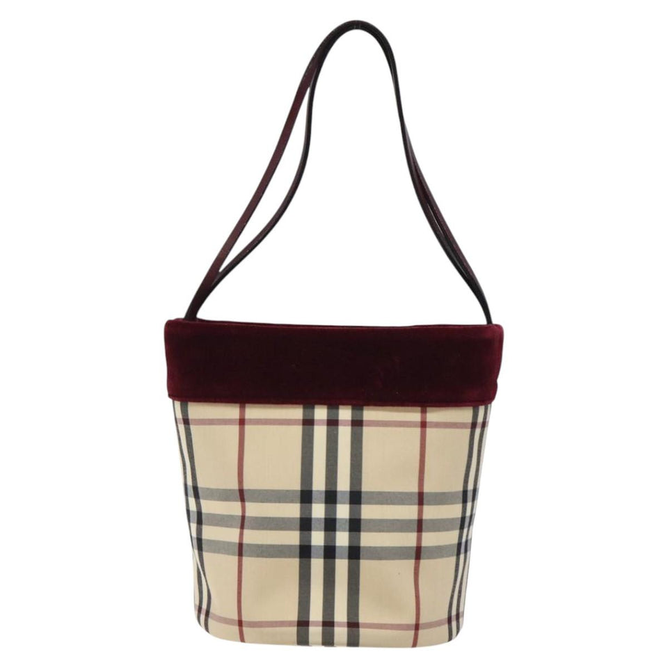 Burberry Nova Check Beige Canvas Handbag ( )