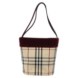 Burberry Nova Check Beige Canvas Handbag ( )