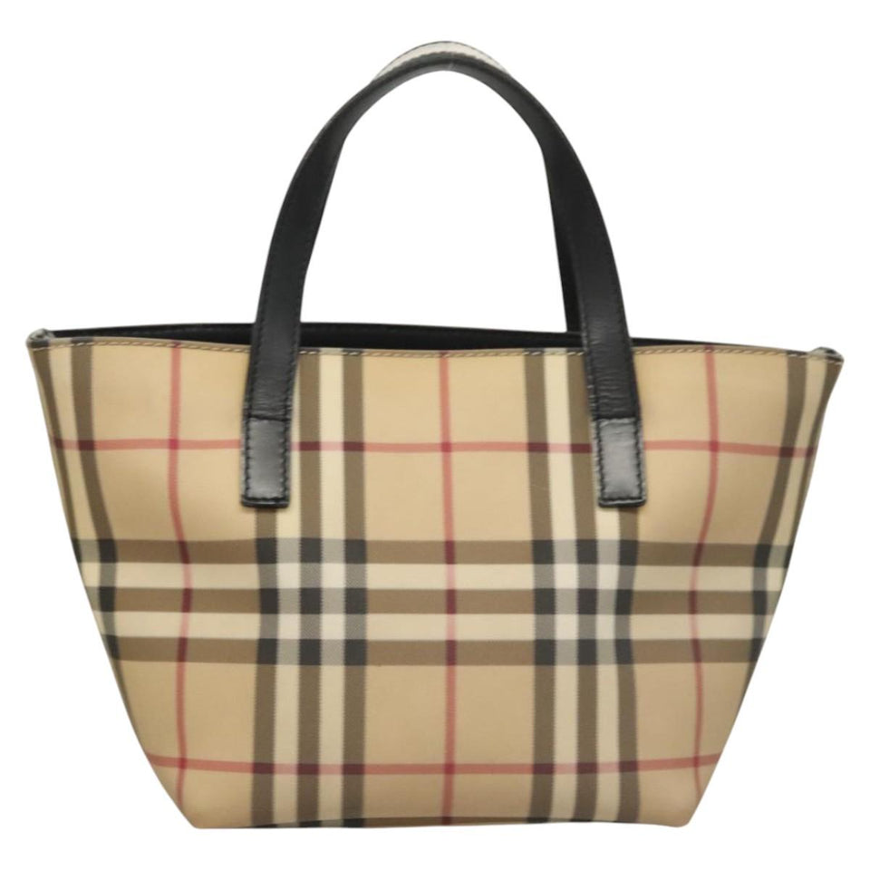 Burberry Nova Check Beige Canvas Handbag ( )