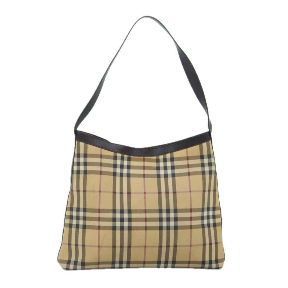Burberry Nova Check Beige Canvas Shoulder Bag ( )