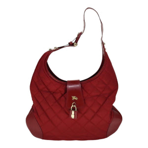 Burberry Shoulder Bag Red Synthetic Shoulder Bag ( )