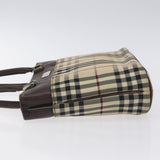 Burberry Nova Check Beige Canvas Handbag ( )
