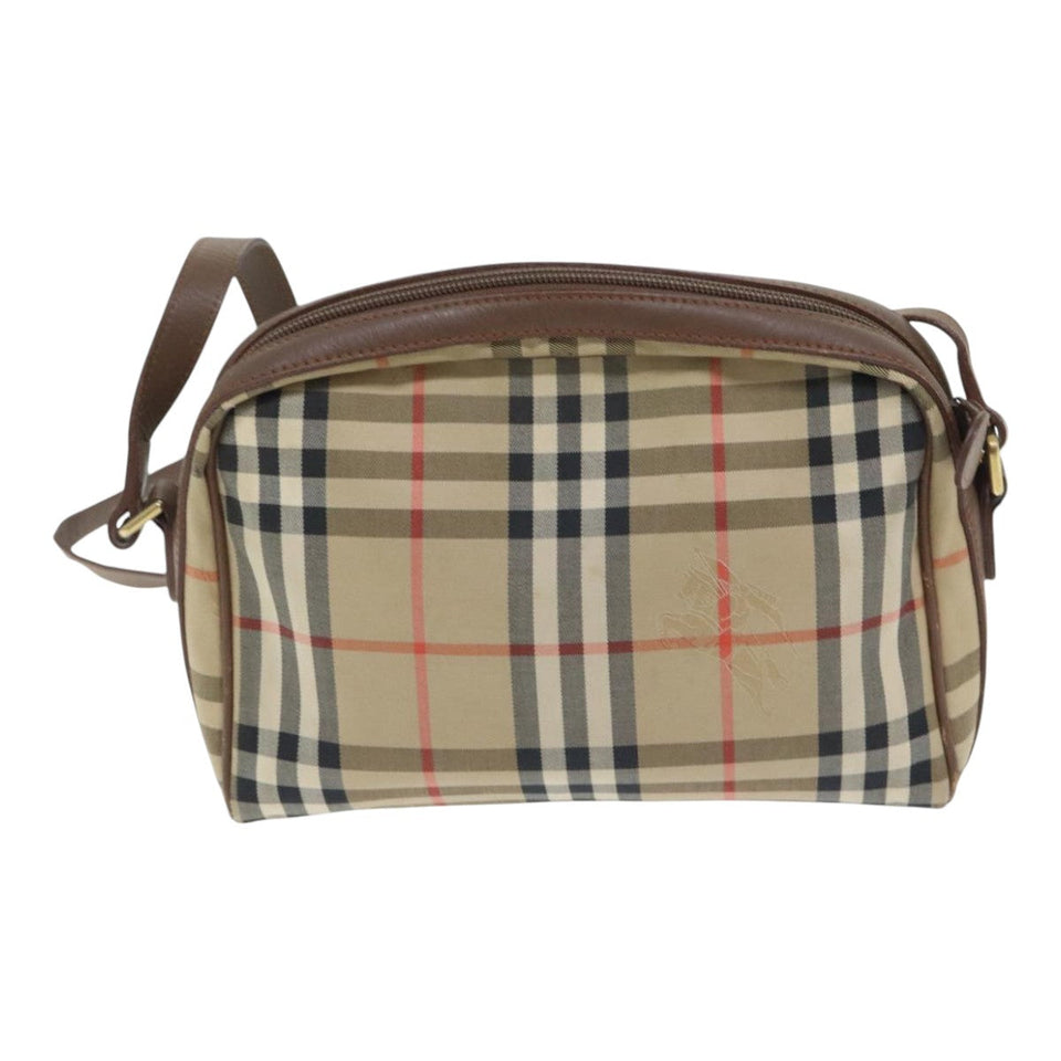 Burberry Nova Check Beige Canvas Shoulder Bag ( )