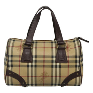 Burberry Haymarket Beige Canvas Handbag ( )