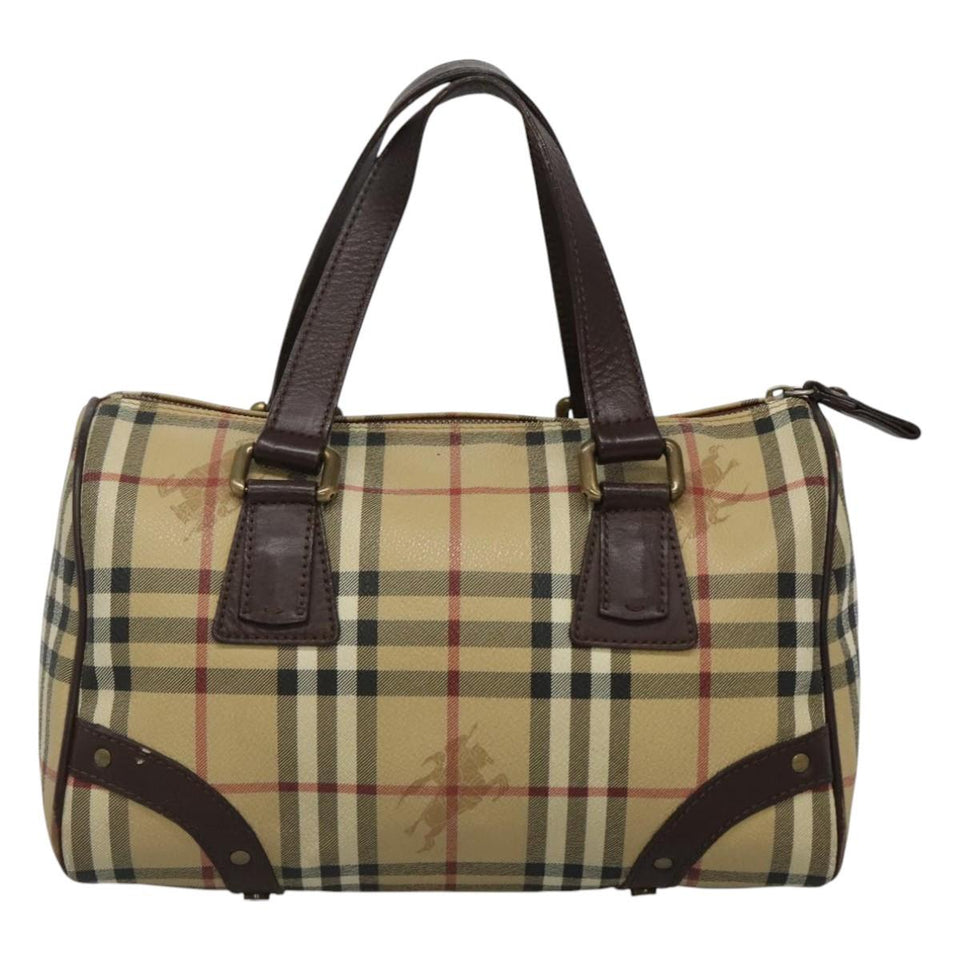 Burberry Haymarket Beige Canvas Handbag ( )