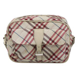 Burberry Nova Check Red Nylon Shoulder Bag ( )