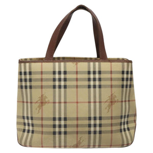 Burberry Haymarket Beige Canvas Handbag ( )