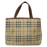 Burberry Haymarket Beige Canvas Handbag ( )