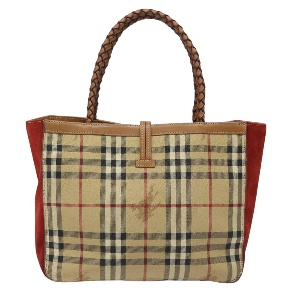 Burberry Nova Check Beige Canvas Handbag ( )