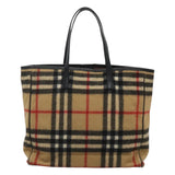 Burberry Nova Check Beige Wool Tote Bag ( )
