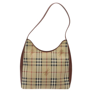 Burberry Haymarket Beige Canvas Shoulder Bag ( )