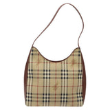 Burberry Haymarket Beige Canvas Shoulder Bag ( )