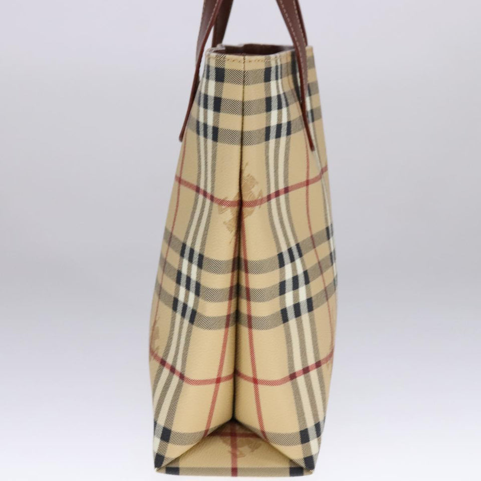 Burberry Haymarket Beige Leather Tote Bag ( )