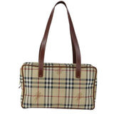 Burberry Nova Check Beige Canvas Handbag ( )