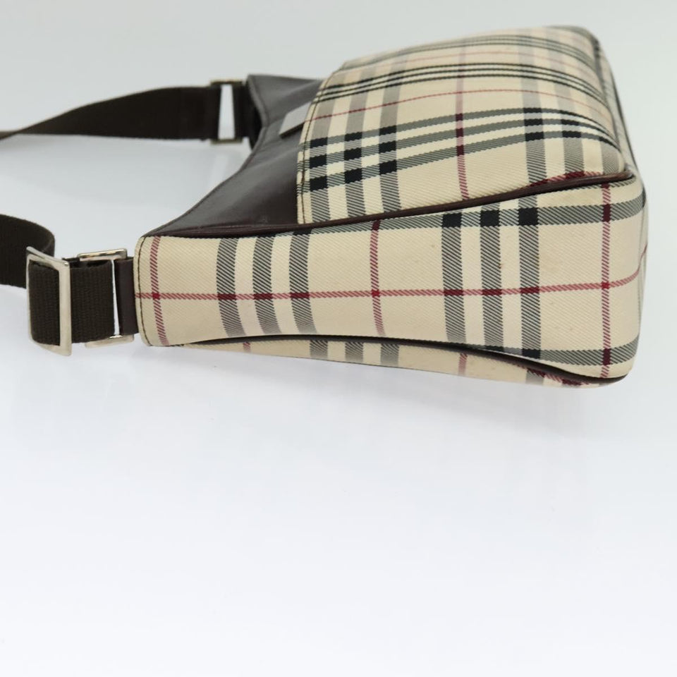 Burberry Nova Check Beige Canvas Shoulder Bag ( )